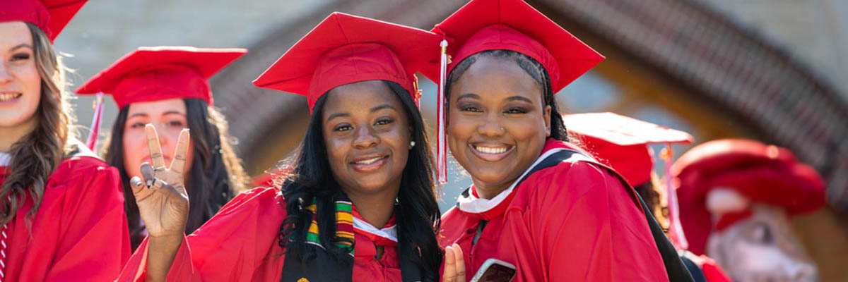 Students at graduation