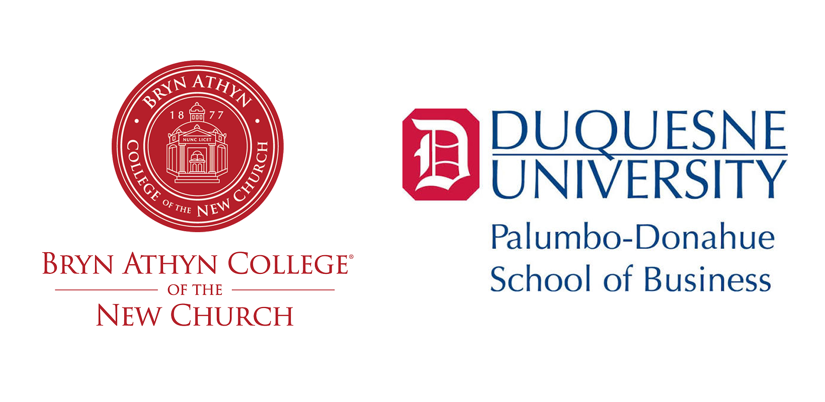 Logos of both Bryn Athyn College and Dusquesne University