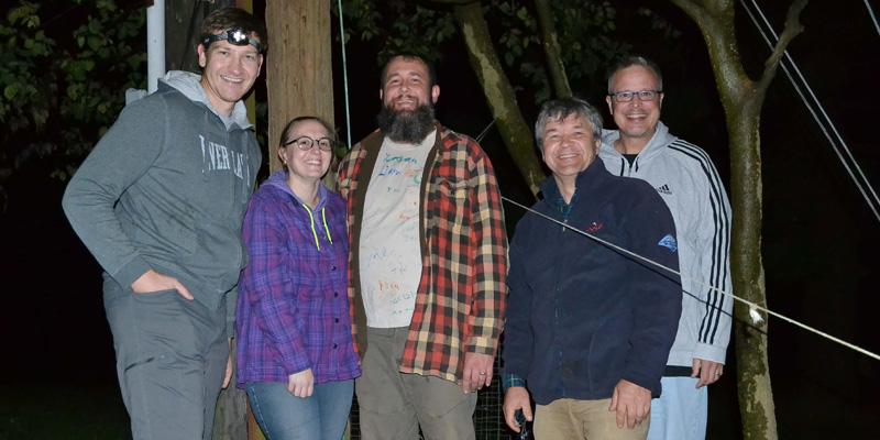 Frank Flowers and the deer study team