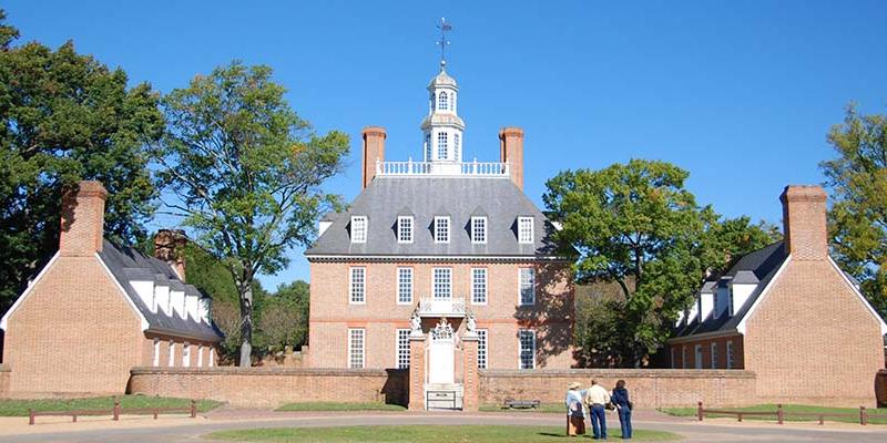 A brick manor at Colonial Williamsburg