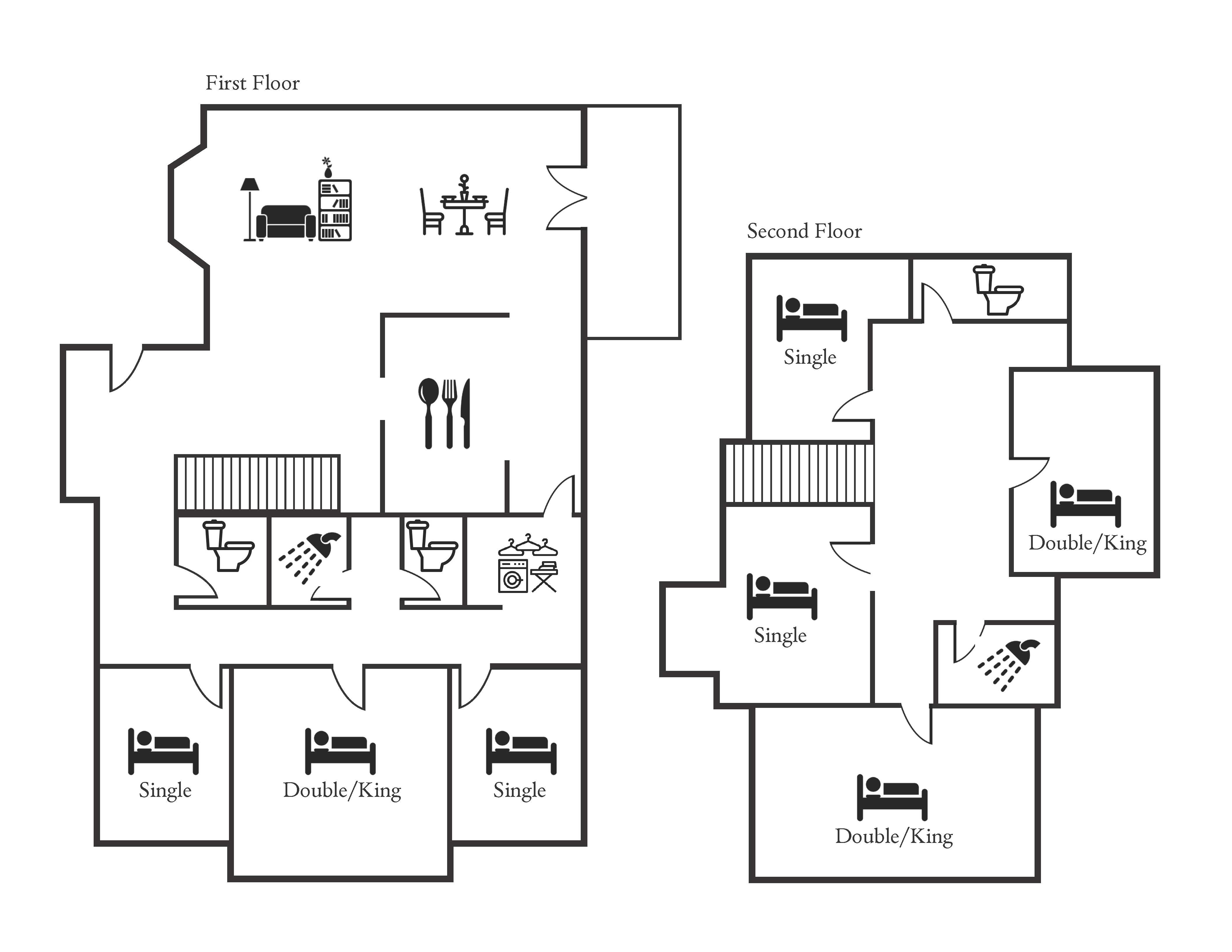 Layout map of cottages