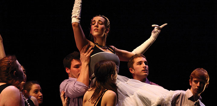 Bryn Athyn College students perform a group dance at MPAC